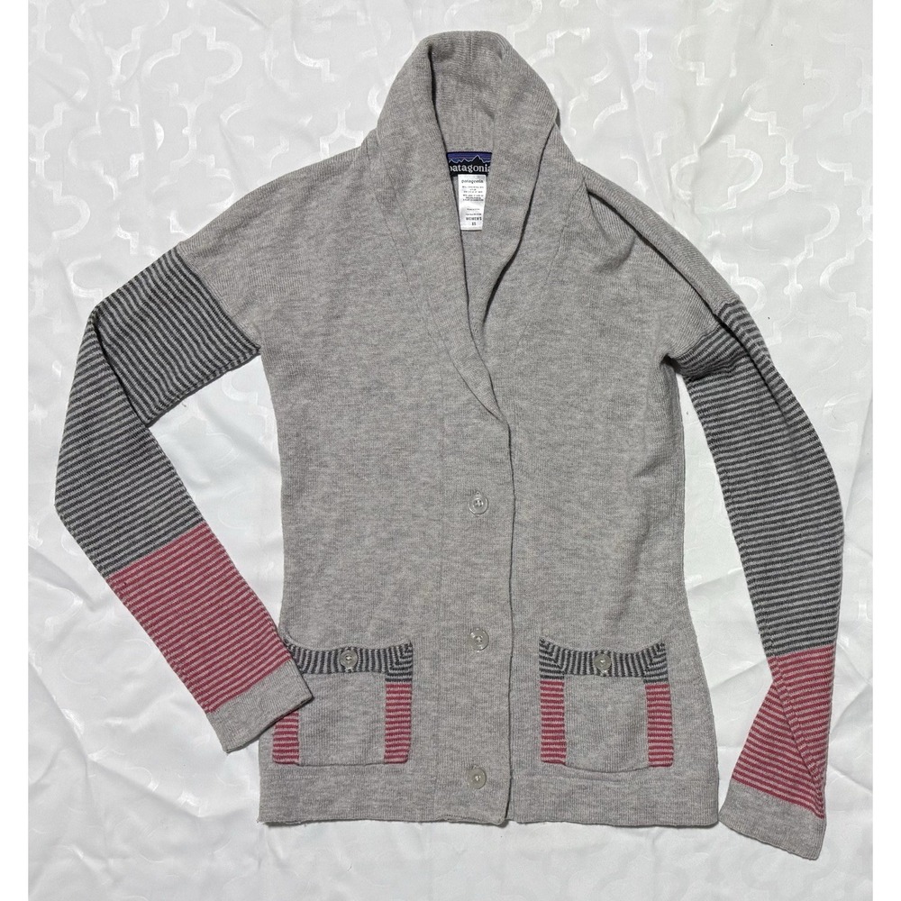 Patagonia Cardigan Lambswool Blend Womens Size XS Rare Lightweight